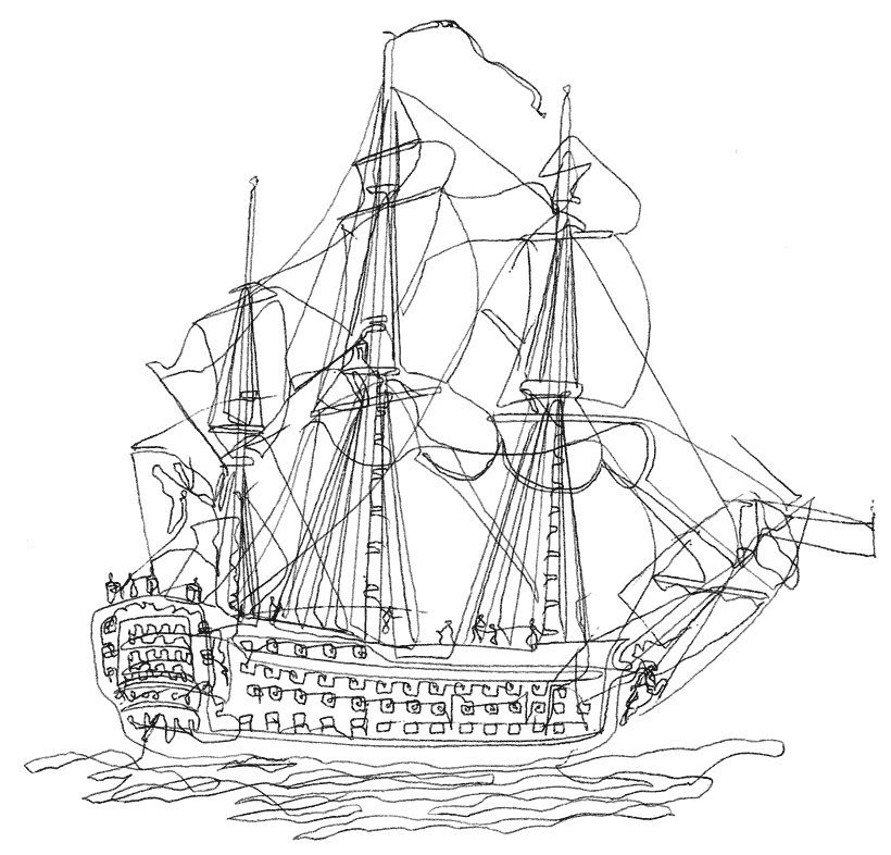 one of the seven drawings of the maillardet automaton