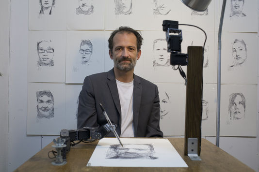 patrick tresset and his robot named paul...