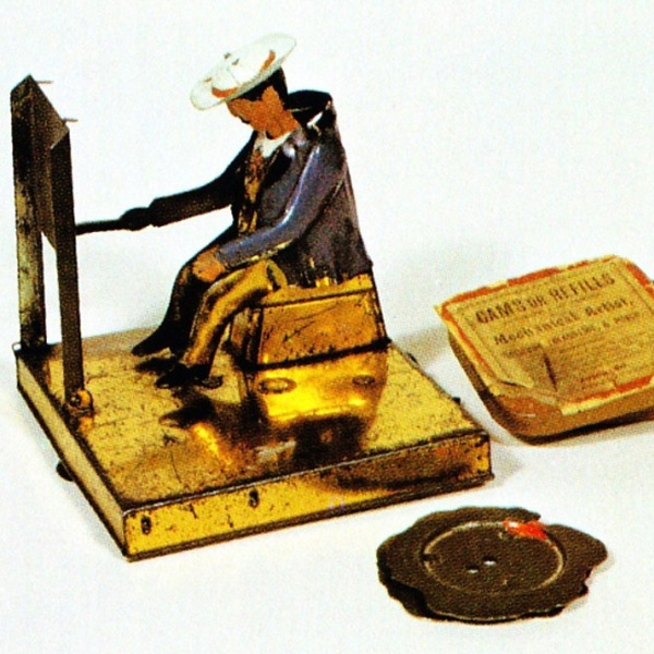 rare pressed copper toy artist by joseph walker - birmingham c 1880